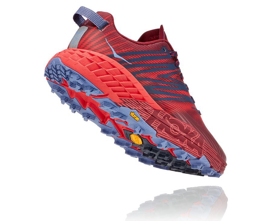 Tenis Trail Hoka One One Feminino Vermelhas - Speedgoat 4 - 270-KLNGMY